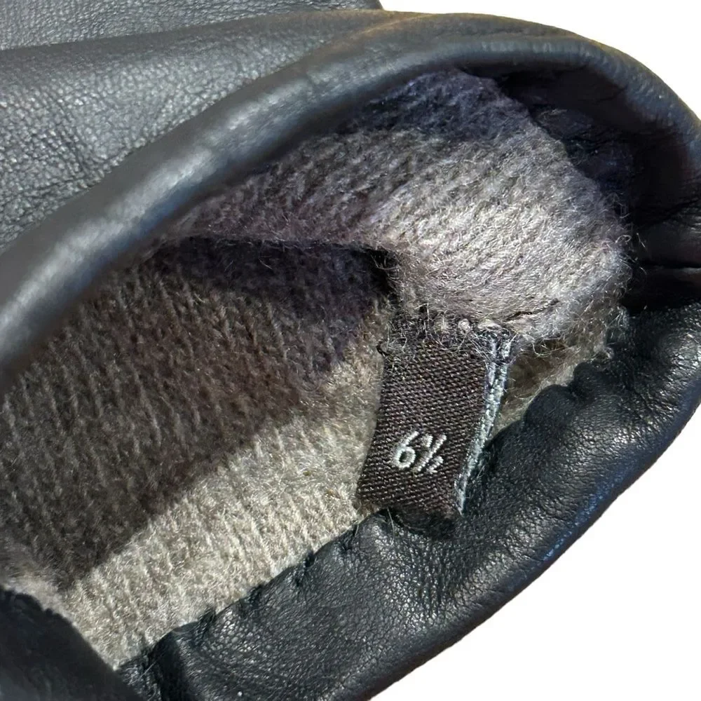 Coach Black Leather Single Left Glove 6.5